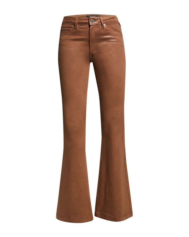 Genevieve Coated Flared Ankle Jeans